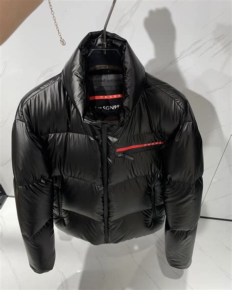 prada vintage puffa jacket|prada puffer jacket men.